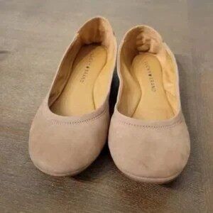 Lucky Brand Matte Leather Ballet Flats Sz 7.5